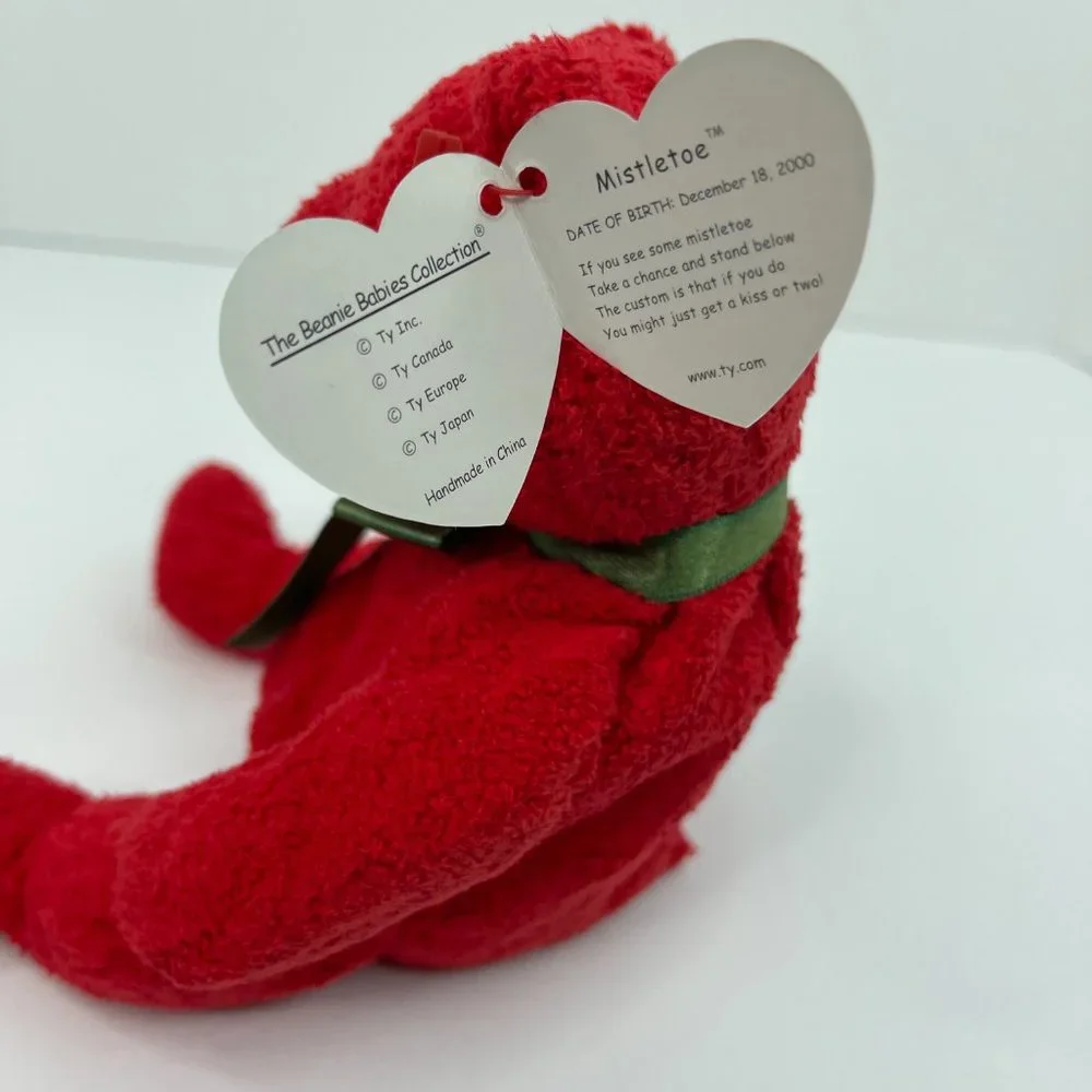 Ty Beanie Baby Mistletoe - (Bear 2000) Christmas W/Tag